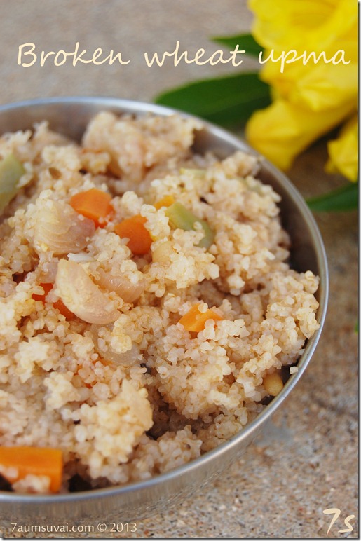 Broken wheat upma
