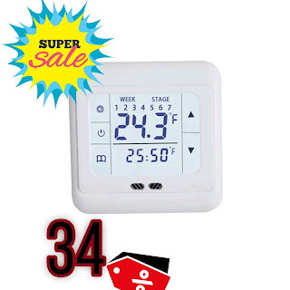 34% discount on Thermoregulator Touch Screen Heating Thermostat