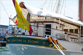 Buque Escuela de la Armada Española Juan Sebastián de Elcano en el Puerto de Boston