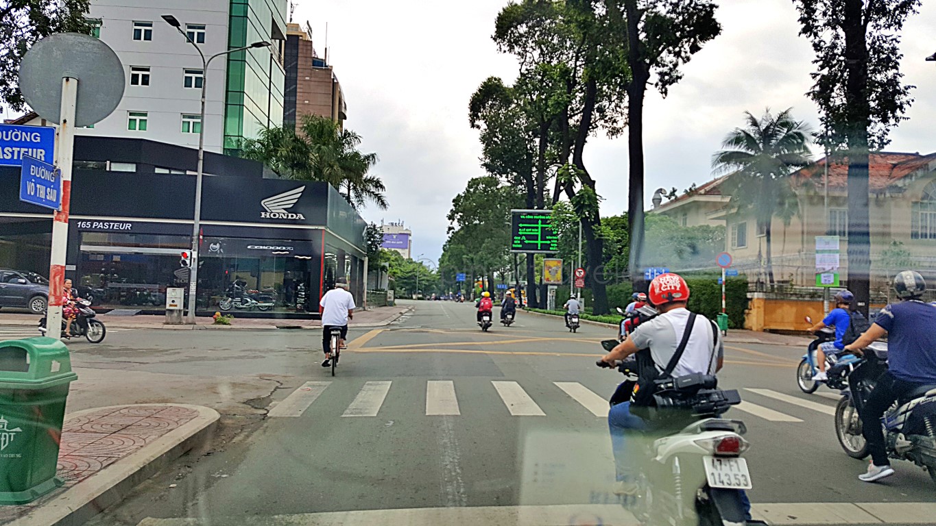 corner of vo thi sau and pasteur streets in Saigon on an early morning