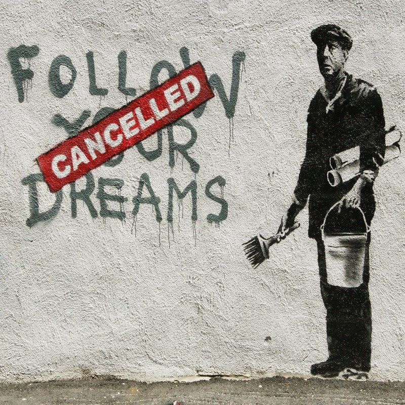 15 Of Banksy’s Most Iconic Street Artworks - Follow Your Dreams
