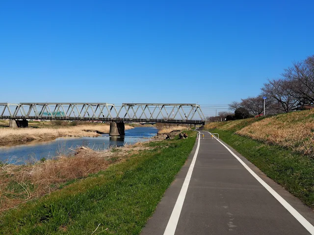 入間川自転車道　東武東上線