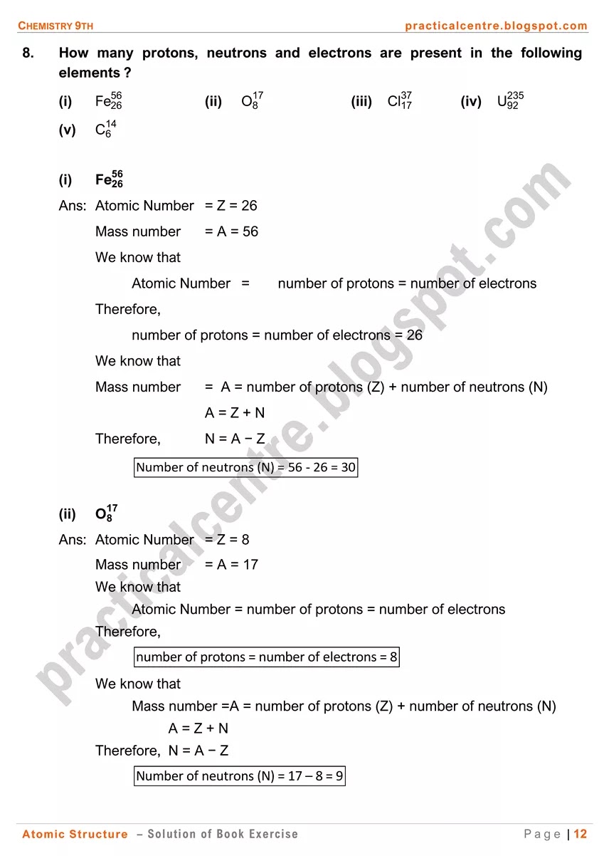 atomic-structure-solution-of-text-book-exercise-12