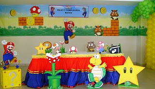 Mario Bros, children party decoration ideas