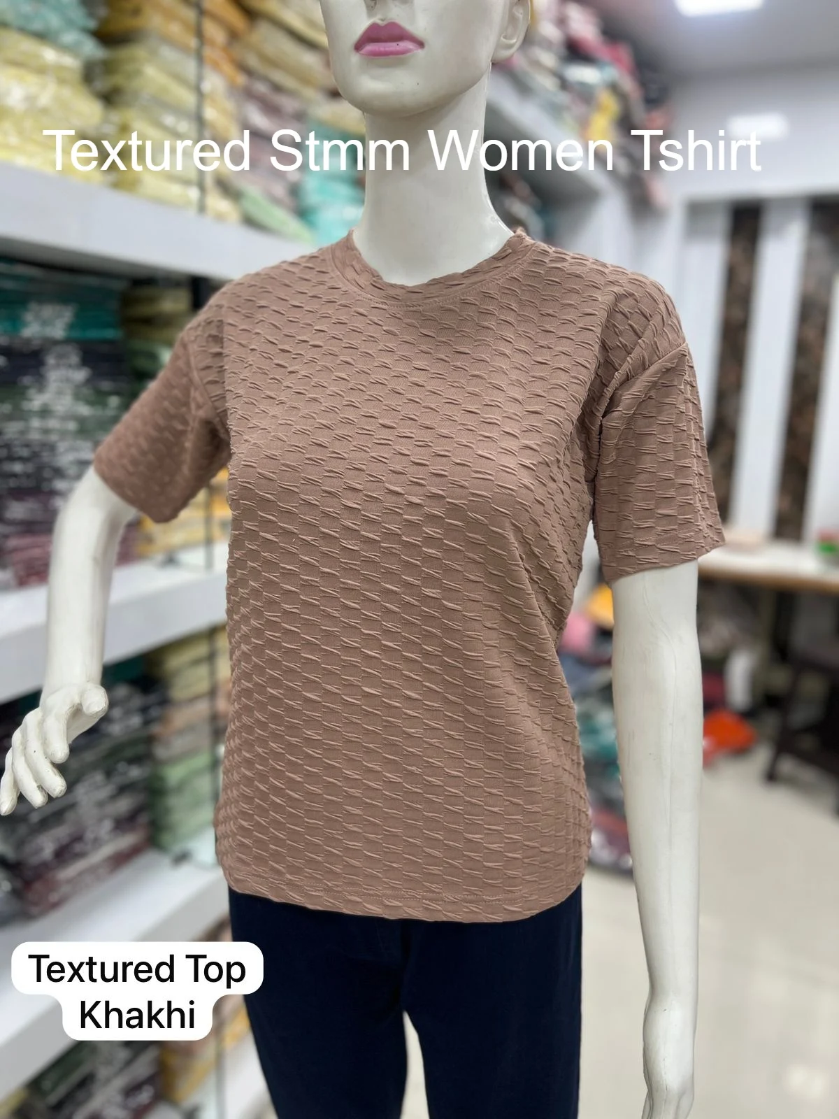 Textured Stmm Imported Women Tshirt