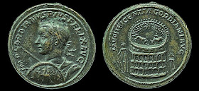 Meallón de Gordiano III con representación del Coliseo