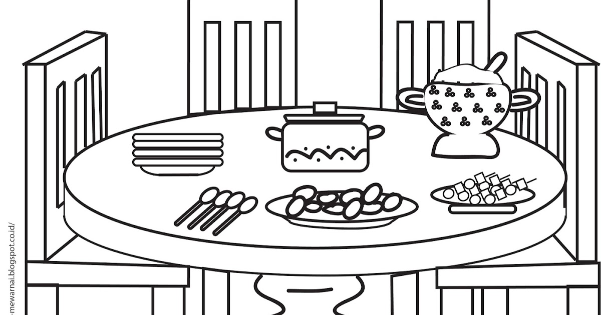 Mewarnai Gambar Ruang Makan