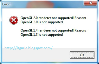 Tips Mengatasi OpenGL 2.0 renderer not supported 