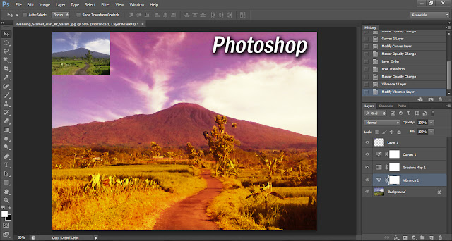 Untuk pembahasan yang pertama kita bahas dulu aplikasi yang namanya Photoshop, photoshop adalah aplikasi software yang lebih diperuntukkan untuk mengubah, mengedit ataupun memanipulasi sebuah objek atau foto, yang memaksimalkan kesempurnaan pada warna. Ada banyak fungsi dari photoshop ini misalnya mengubah background, membuat digital imaging, memanipulasi foto, membuat efek, mengubah suasana, dan masih banyak yang lainya. Dalam penggunaan aplikasi photoshop ini, user atau pengguna lebih dimudahkan karna menggunakan sistim layer pada objek objeknya untuk pengeditan.