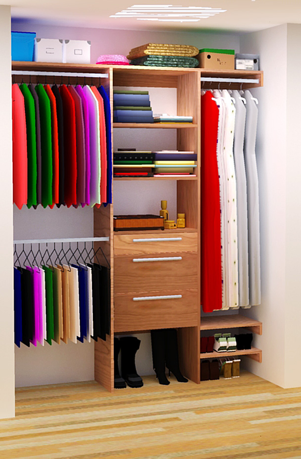 Free woodworking plans to build a custom closet organizer for wide ...