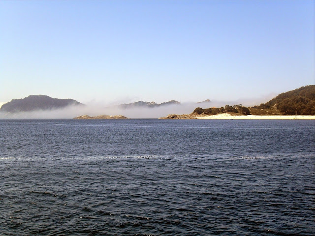 de camino a las islas Cies en ferry desde Cangas