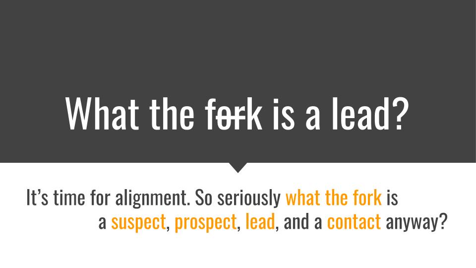 Image: what the fork is a lead?