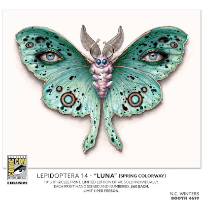 San Diego Comic-Con 2022 Exclusive Lepidoptera 14 & 15 Giclee Prints by N.C. Winters