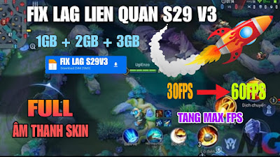 File Fix Lag Liên Quân Mới Nhất S29 V3 + Siêu Tối Ưu Máy Cấu Hình Yếu - Tăng FPS