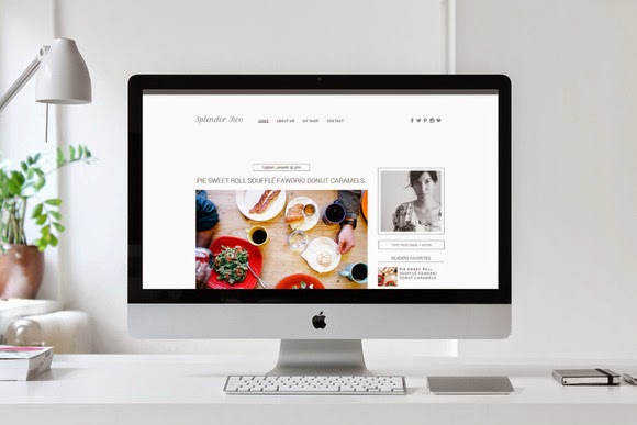  is a clean white color based simple premium blogspot theme having fast loading speed and  Premade Blogger Template Splendor 2 Free Download - CreativeMarket