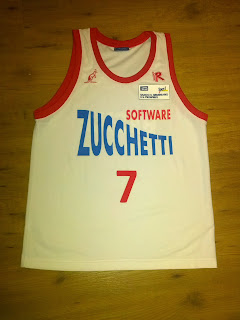 Canotta Gianluca Basile Gianluca Basile #7 Game Worn Reggio Emilia Reggiana Zucchetti Software Jersey Canotta Indossata Camiseta LegaA Korac Cup FIBA