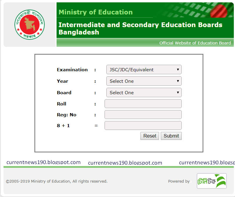 SSC Results 2019 Published {Education Board Result}