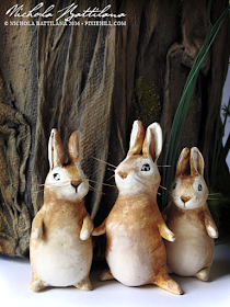 Beatrix Potter Tribute - Stump house and bunnies - Nichola Battilana