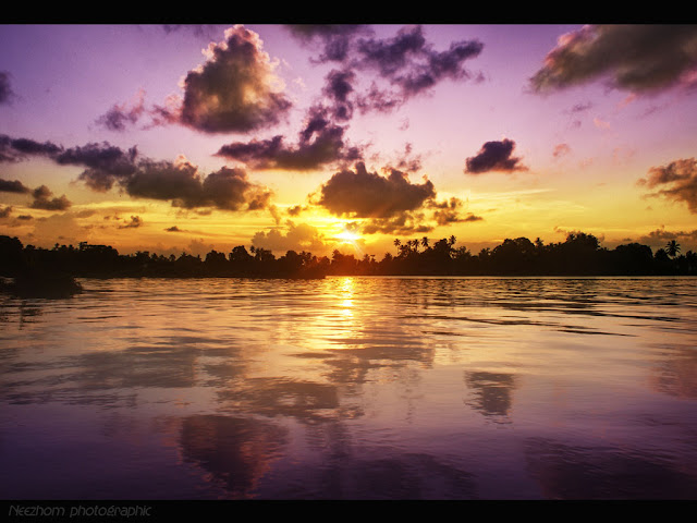 Sunset at kampung Pulau Rusa picture