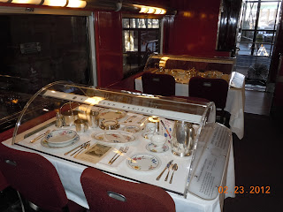 railroad dining car tables