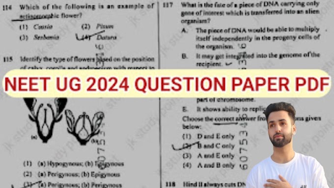 NEET UG 2024 Hd Paper' Pdf  | Cutoff | Answer Keys Details Analysis Paper Pattern 