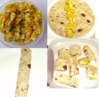 kids lunch box item chappathi roll