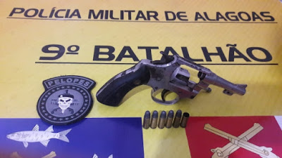 Homem é preso em Barragem Leste, zona rural de   Delmiro Gouveia,  por porte ilegal de arma de fogo 