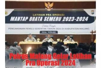 Polres Malang Gelar Latihan Pra Operasi Pemilu 2024