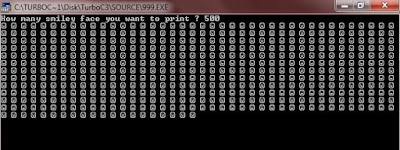 C program to Print Smiley on Screen