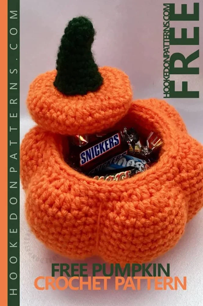 Crochet Pumpkin Pot Free Pattern for Halloween