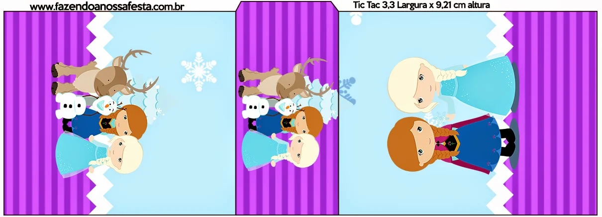 Frozen Babies in Christmas Free Printable Candy Bar Tic Tac Labels.