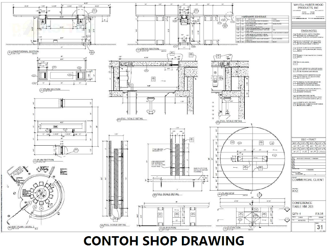 Contoh Shop Drawing (Gambar Kerja)