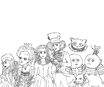 #9 Alice in Wonderland Coloring Page