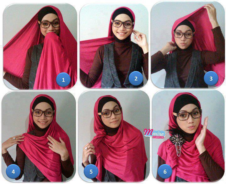 Tutorial Hijab Pashmina Simple dan Cantik