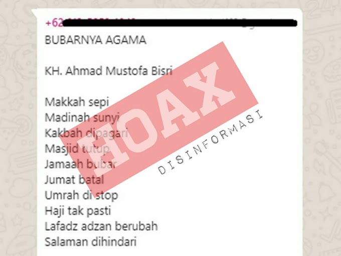 Nama Gus Mus Kembali Dicatut, Kali ini Lewat Puisi "Bubarnya Agama"