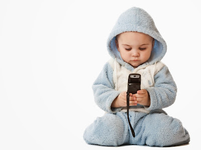 child with mobile