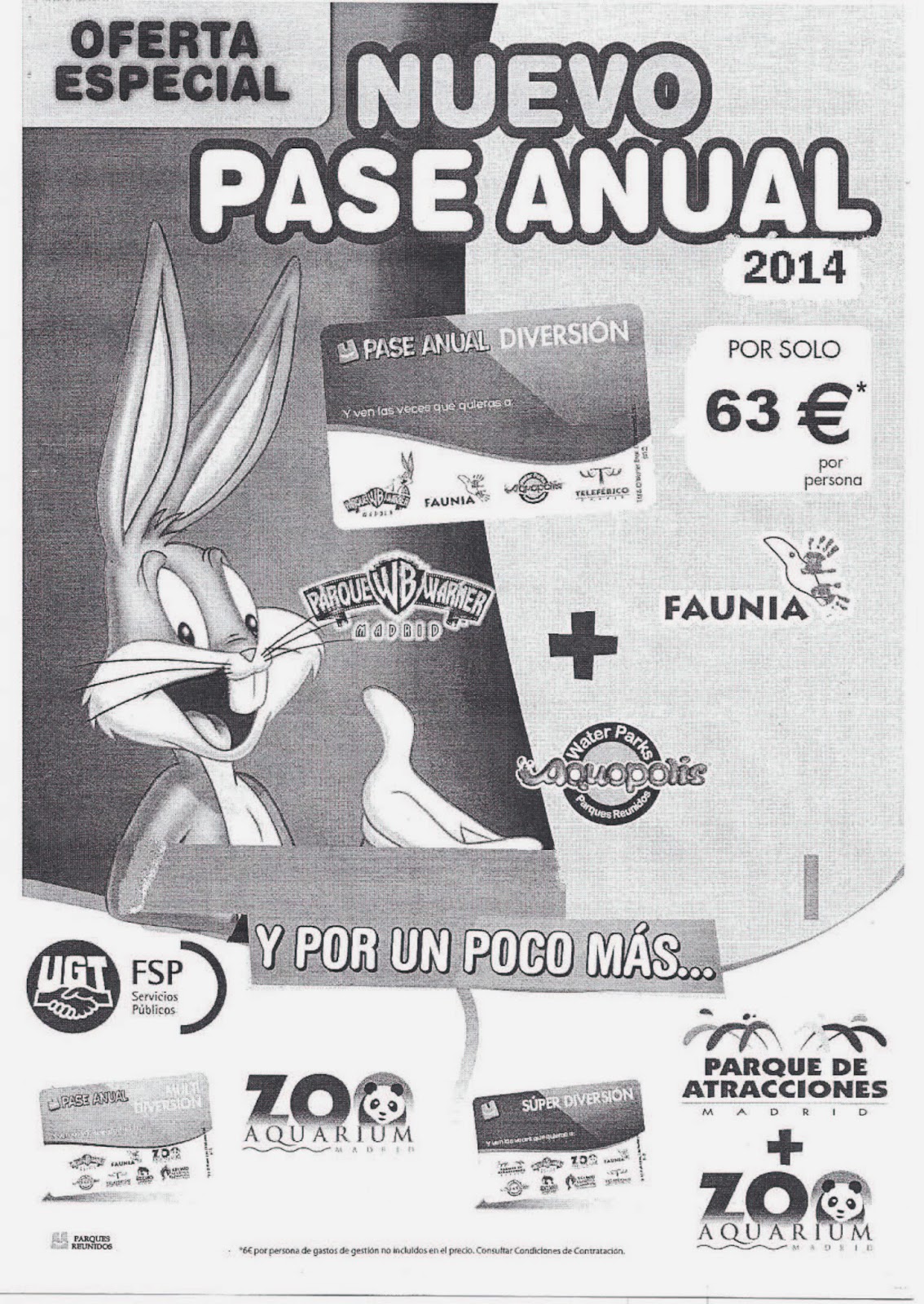 OFERTA ESPECIAL NUEVO PASE ANUAL 2014