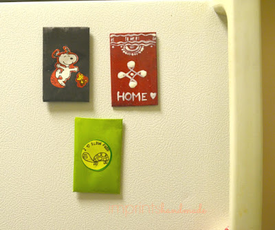 Green craft + credit card fridge magnets + cause magnets