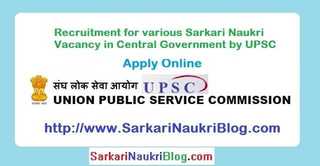 Sarkari-Naukri Vacancy Recruitment by UPSC 