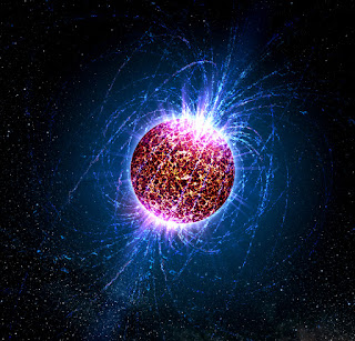 Illustration of a Neutron Star with its magnetic field lines