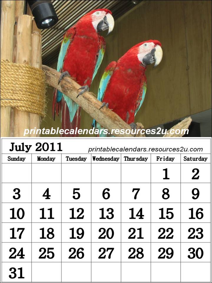 july 2011 calendar. Free July 2011 Calendar