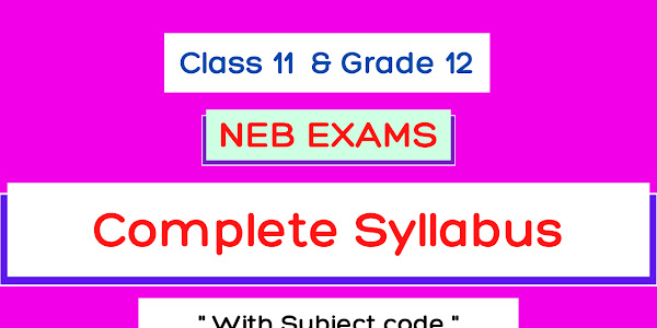 NEB Class 11 and Class 12 Syllabus and Curriculum 2080