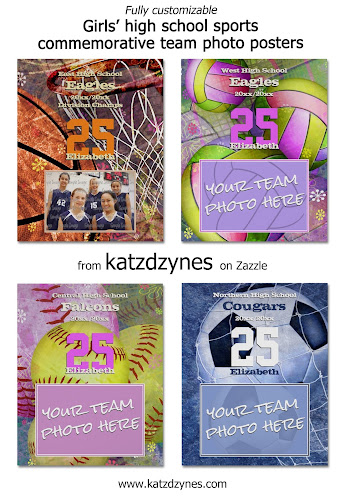 Girls' sports commemorative team photo custom posters