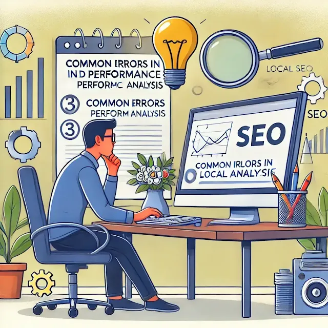 An SEO expert working with inaccurate data and changing algorithms, displayed on a computer screen during Local SEO optimization