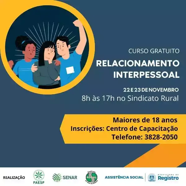 Cursos gratuitos de capacitação em Registro-SP