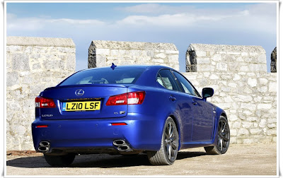 2011 lexus is f rear angle view