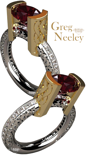 ♦Greg Neeley Infinity Ruby Diamond Ring #gregneeley #jewelry #brilliantluxury