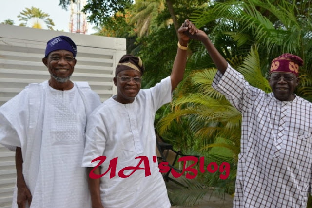 Tinubu Celebrates With Governor-Elect, Oyetola In Ikoyi After His Election Victory (Photos)