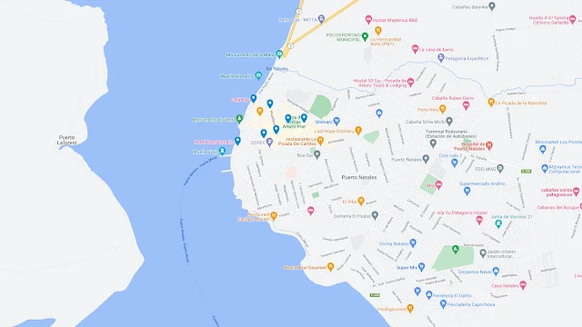 Map of Puerto Natales Restaurants