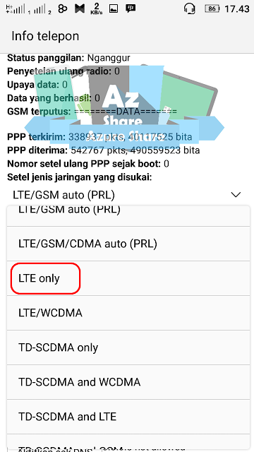 AZShare - Cara Mengunci Sinyal Android ke 4G LTE Step 5 (2)